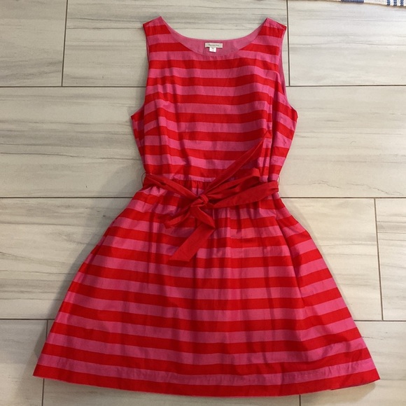 Garnet Hill Red Striped Sleeveless Dress Size XL - Picture 3 of 6